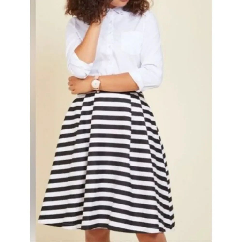 ModCloth Striped Skirt. Preppy. Retro. 50's